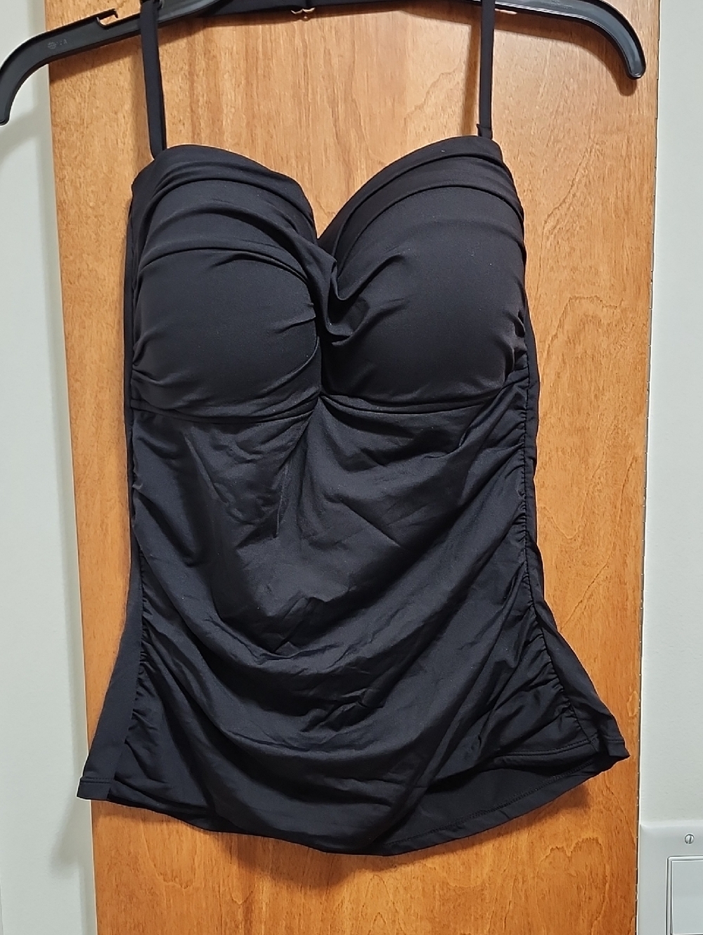 LIZ CLAIBORN SIZE 14 BLACK TANKINI SWIM TOP